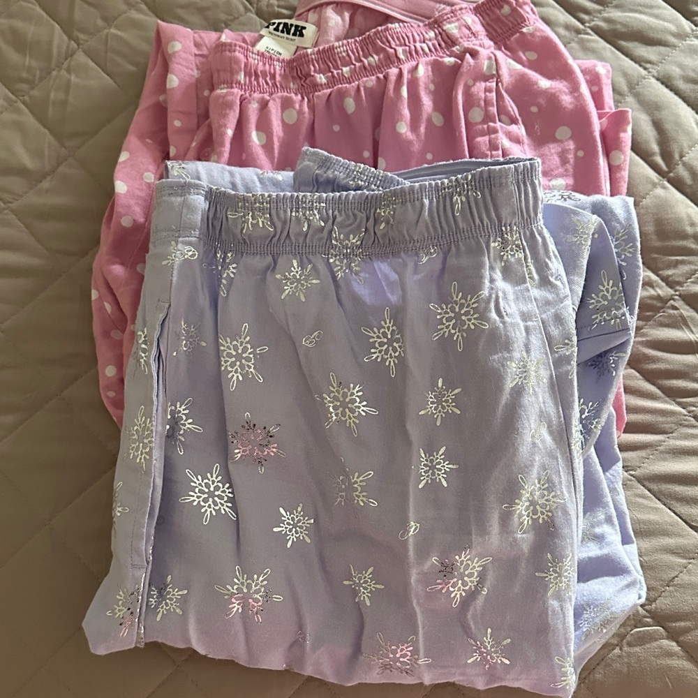 PINK Victoria's Secret Kids Pajama Bottoms - Pink and Lavender